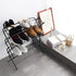 4-Tier Zenree Shoe Rack Holder/Shelf Organizer, Matte Black - Stackable Storage Corner Racks, Perfect for Cabinet