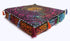 18" Large Hippie Mandala Round Floor Pillow Cover Ottoman Pouf Cover Daybed Cotton Cushion Cover with Heavy Duty Zipper
