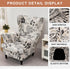 2 Eco-Ancheng Wingback Chair Slipcover Piece Slipcovers for Wingback Chairs Jacquard Wingback Chair Covers Washable