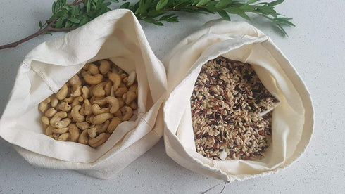Pinyon Products 100% Organic Reusable Nut Milk Bag for straining almonds, cashews, oats, rice, hemp seeds and more