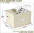 Sorbus Stemware Storage Chest - Deluxe Quilted Case for Wine Glasses, Service for 12 (Beige)