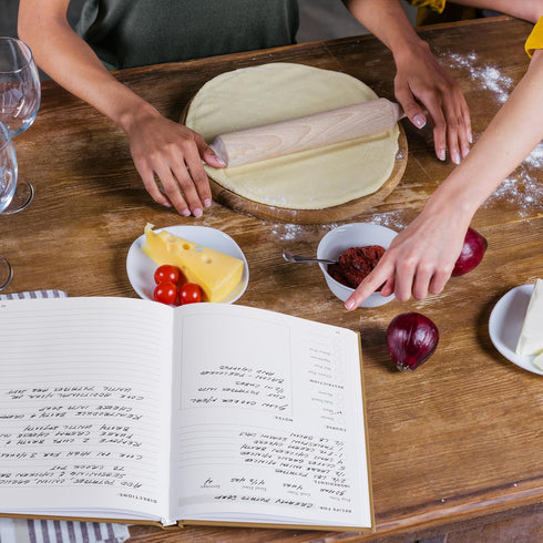 ZICOTO Aesthetic Blank Recipe Book with Waterproof Cover - Perfect Notebook to Organize Your Recipes