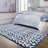4 6 Ompaa Ultra Soft Shaggy Rugs Memory Foam Bedroom Carpet, Blue x Feet, Plush Geometric Textured Area Rugs for Living