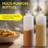 16 OZ 2 PACK, BRIGHTFROM Squeeze Bottles, Leak Proof, Wide Neck, BPA FREE Plastic, Condiment Empty Squirt Bottle