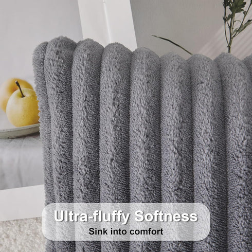 14x36 Inch Set 1 UGASA Long Lumbar Throw Pillow Cover of Super Soft Faux Fur Decorative Pillow Case Plush Flannel