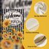 Welcome to Our Porch Spring Summer Sunflower House Flag, Black White Buffalo Plaid Check Yard Decoration, 28 x 40