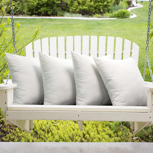 MIULEE Pack of 4 14x22 Outdoor Pillow Inserts, Decorative Water-Resistant Premium Rectangle Pillow Stuffer for Sofa
