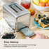 BELLA 2 Slice Stainless Steel Toaster with Extra Wide Slots, Removable Crumb Tray, 6 Browning Options & Auto Shut Off