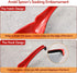 12 Pack Asian Soup Spoons, Melamine Chinese Won Ton Soup Spoon for Soba, Pho, Ramen, Red & Black