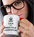 3dRose Keep Calm and Finish Your Dissertation Two Tone Mug, 1 Count (Pack of 1)