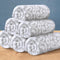 Gray Wash Cloths, Jacquard Washcloths 6 Pack 13"x13" - 100% Cotton |
