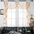 NAPEARL Waterfall Valance Window Treatment for Living Room, Two Swags Valance, Kitchen Bedroom Decoration