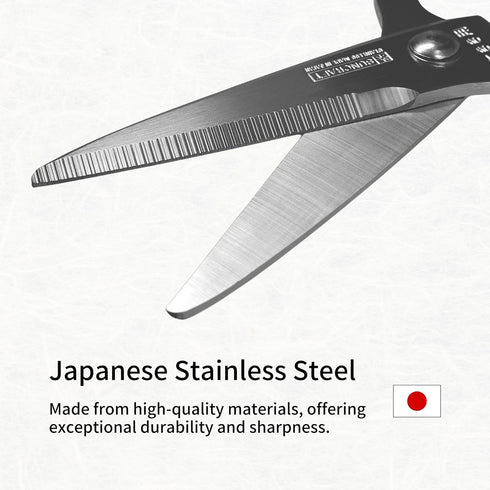 Seki Japan Left Handed Multifunctional Kitchen Scissors - Stainless Steel Blade Soft Grip Kitchen Shears