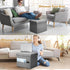 300 lbs, 17x13x13IN BelugaHelper Storage Ottoman Foot Rest, Folding Linen Foot Stool with Thicker Foam Padded Seat.