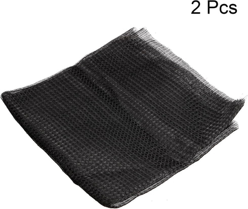 PATIKIL 47.2" x 23.6" Air Conditioner Filter Material, 2 Pack Plastic Dustproof Mesh Screen Replacement, Black