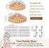 2 Pack GRANNY SAYS Wicker Corner Shower Caddy Hanging, Shower Shelf for Inside Showers, Adhesive Shelves for Bathroom