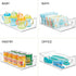 mDesign Wide Plastic Kitchen Storage Container Bins with Handles -Organization in Pantry, Cabinet, Refrigerator