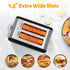 HealSmart 2 Slice Stainless Steel Toaster with Extra Wide Slot, 5 Shade Options, Bagel/Defrost/Cancel Functions, Black