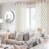 2 Sets Pink Curtains Panel for Bedroom Girls Nursery,Light Blush Pink and Green Floral Boho Cute Sheer Curtains