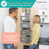 Over the Door Organizer, Clear Mesh Window Hanging Storage Rack for Bedroom, Bathroom, Kids Room, Space Saving Shelves