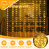 300LED 9.8ftx9.8ft, IP67 8 3 Ollny Curtain Lights Connectable Waterproof Outdoor Curtain String Lights with Remote