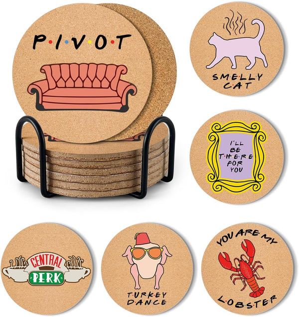 Friends TV Show Merchandise - Funny TV Show Coasters Set of 6