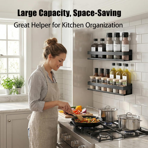15.7inches Stainless Steel Wall Mounted Floating Shelves for Kitchen,Bathroom,Living Room Storage Shelf,Rust