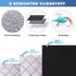 Fixwal 4 Pack Black Underbed Storage Bags with Clear Window, Reinforced Handles for Clothing and Bedding