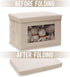 Citylife 3 Pack Storage Bins with Lids, Fabric Foldable Storage Bins with Soft Cord Handles