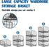 Stackable Closet Organizers and Storage Bins - 4 Pack Sturdy Metal Clothes Storage Container