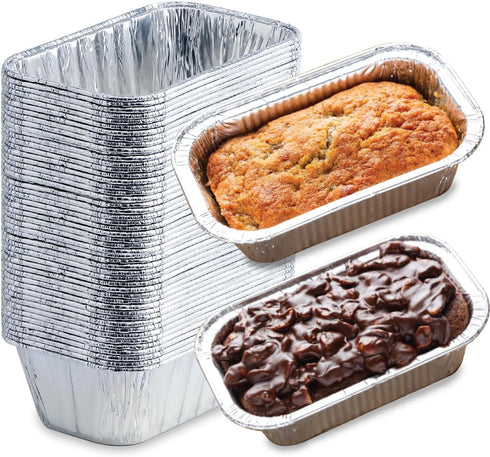 Spare Essentials 35 Pack Aluminum Foil Mini Loaf Pans for Baking Individual Bread Loaves