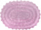 DII Crochet Collection Reversible Bath Mat, Small Oval, 17x24, Mauve