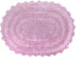 DII Crochet Collection Reversible Bath Mat, Small Oval, 17x24, Mauve