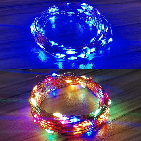 Fidt 9ft 30 LED USB String Lights - Silver Wire Fairy Lights for Wedding, Party, Christmas & Festival Decorations
