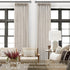 63 Inch 2 Set Pinch 63 Linen Curtains Panel for Living Room Natural Beige Pleat Curtain Memory Trained with Hook