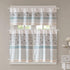 Madison Park Dawn Printed Blue Window Valance, Cotton Rod Pocket Floral Valances, 50X18", Teal