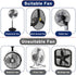 Industrial Fan Cover, Heavy Duty Waterproof & Dustproof Cover for 16-20" Stand Pedestal and Wall Mount Fans