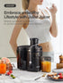 Juilist Juicer Machines, 3" Wide Mouth Juicer Extractor for Vegetable and Fruit, 400W Motor, Easy to Clean, Black