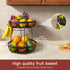 2 Counter 2 Counter Sevenblue Tier Large Fruit Basket for Kitchen with Banana Hangers, Metal Stackable Fruit Bowl