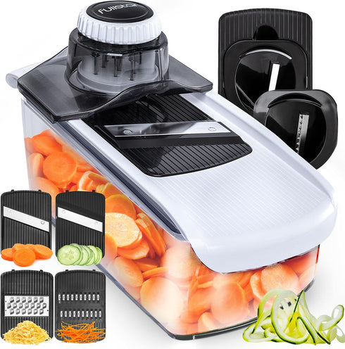 Fullstar Mandoline Slicer, Cheese Grater, Vegetable Spiralizer & Slicer for Cooking & Meal Prep (6 in 1)