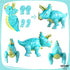 KatchOn Giant Blue Dinosaur Balloons, 38 Inch Pack of 2 Mylar Balloons for Birthday Party Decor