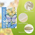 Welcome Spring Summer Butterfly Decorative Garden Flag, Daisy Flowers Floral Blue, Double Sided 12 x 18.