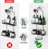 Hanging Bathroom Shower Caddy, 3-Tier Organizer with Soap Holder & 6 Hooks for Towels, Fits 21mm Shower Head Arm