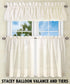 Ellis Curtain Stacey Sheer Balloon Valance, 60" x 15", Ice Cream