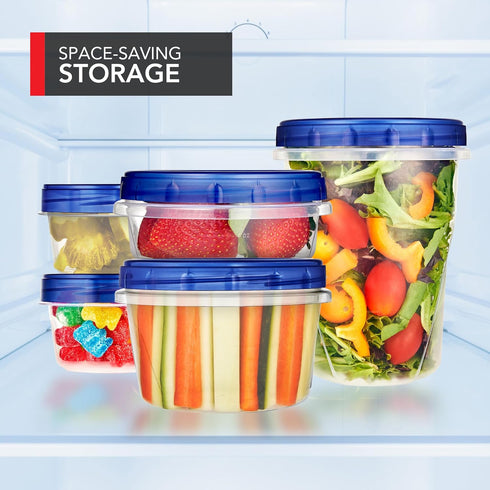 Stock Your Home 8oz Plastic Containers with Twist Top Lids (4 Pack), Airtight Reusable Soup Containers for Leftovers