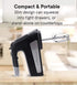 Gourmia GHM2530 Electric Hand Mixer with 6 Speeds + Turbo Mode - 300-Watt Motor - Integrated LED Spotlight & Beater