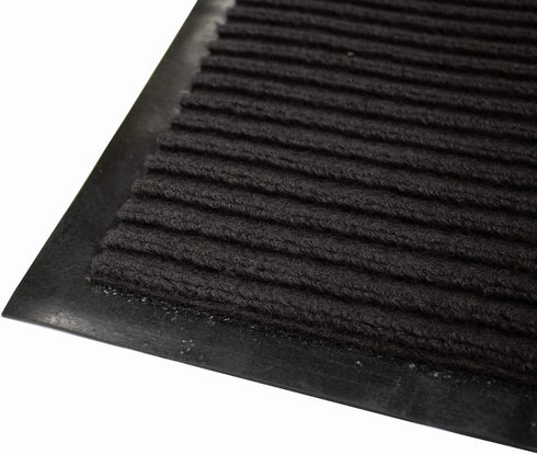 LAMINET WeatherProof Heavy Duty Nonslip Water Absorbing Rug 17"x26" | Easy Clean, Indoor or Outdoor Use for High-Traffic Areas - Black by LAMINET