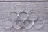 sowaka 9 Pcs Display Stands Acrylic Clear Small Round Baseball Ring Stands Easel Holders for Soft Ball Tennis Ball Spheres Marbles Collection (Medium)