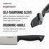 Farberware Edgekeeper 5-Inch Santoku Knife, Self-Sharpening High Carbon-Stainless Steel Kitchen Knife, Black