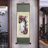 AtfArt Asian Wall Decor, Beautiful Silk Scroll Painting Flowers - Proud Plum, Iron Heart Oriental Wall Hanging